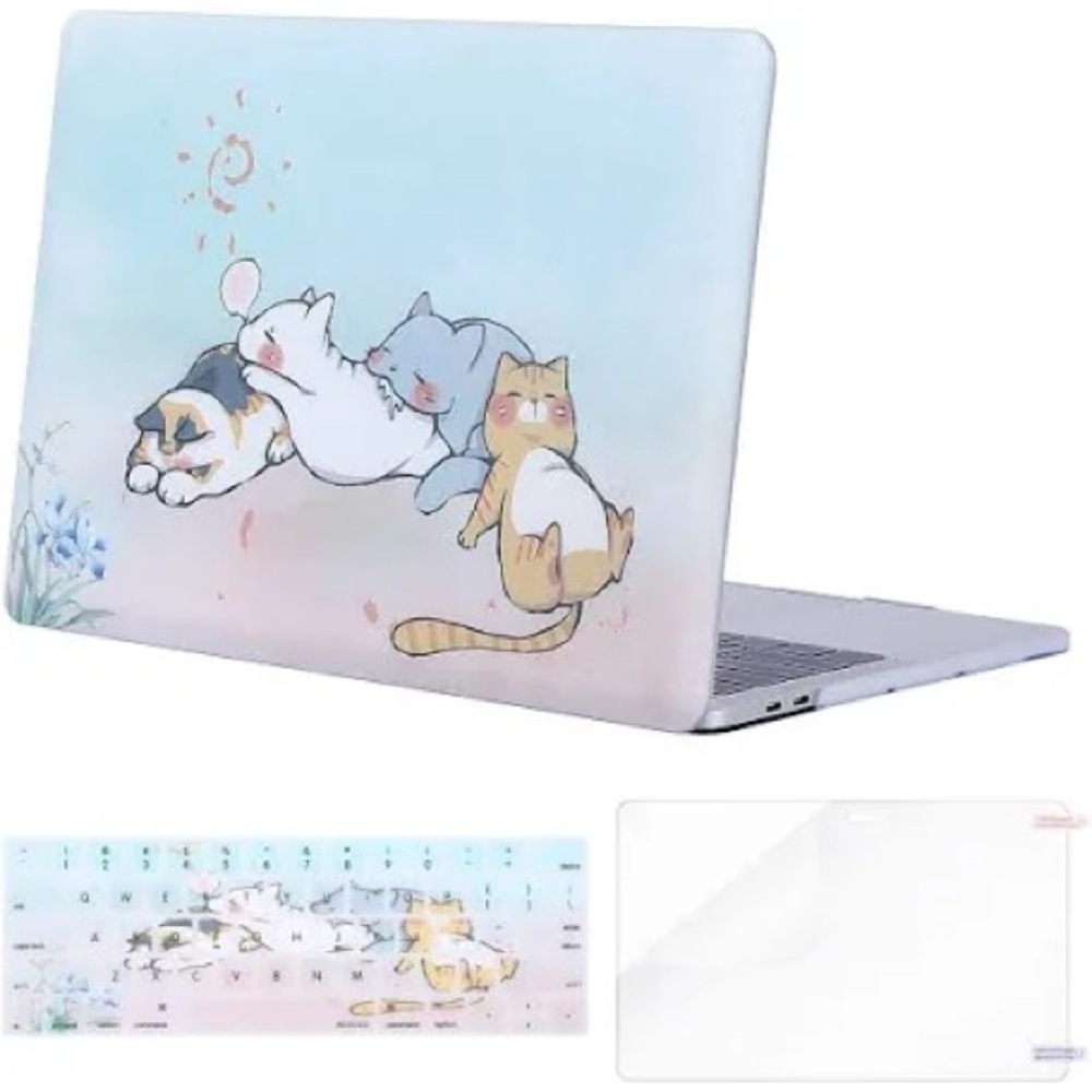 Mosiso Cats Plastic Hard Shell Case Compatible with MacBook Pro 13 inch Case